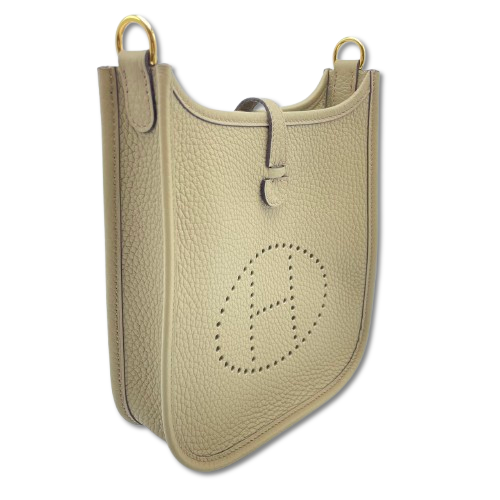 コエルメス ミニエヴリン(エブリン) TPM ベージュマルファ トリヨンクレマンス ゴールド金具 W刻印