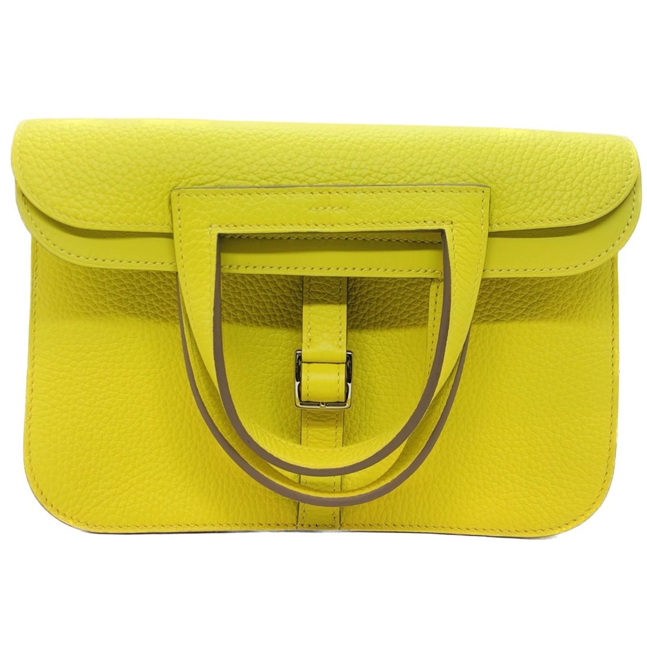 エルメス アルザン25　ライム トリヨンクレマンス シルバー金具　U刻印