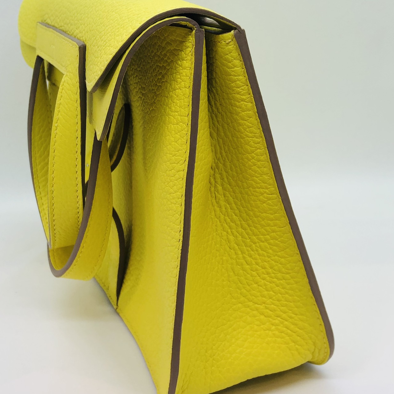 エルメス アルザン25　ライム トリヨンクレマンス シルバー金具　U刻印