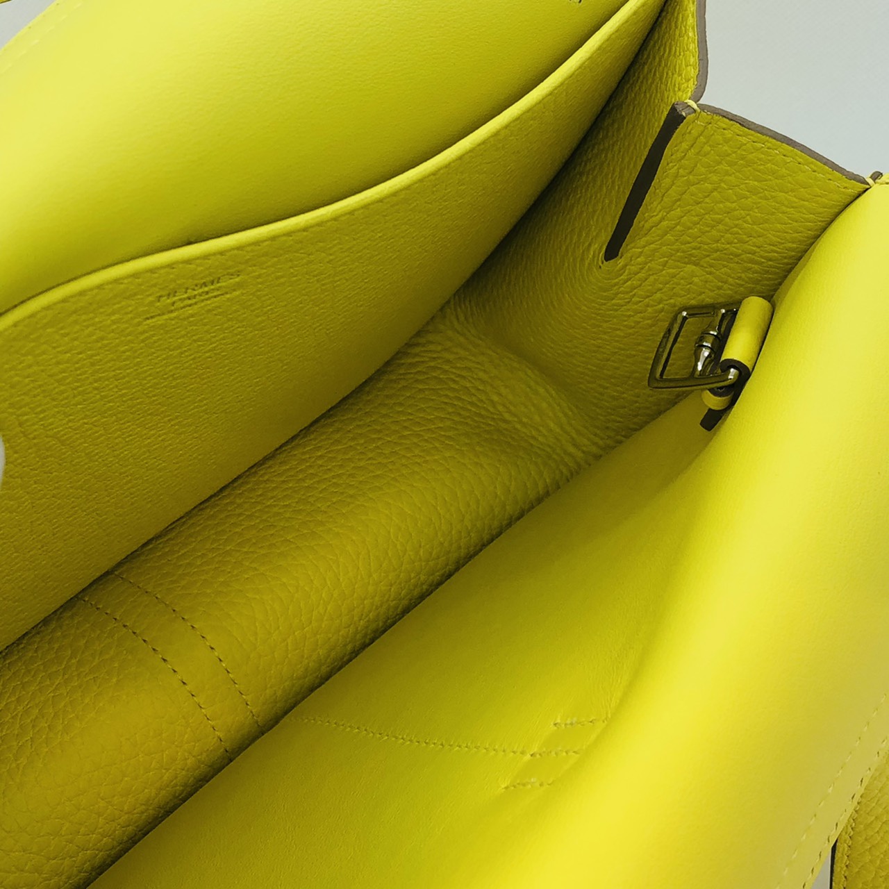 エルメス アルザン25　ライム トリヨンクレマンス シルバー金具　U刻印