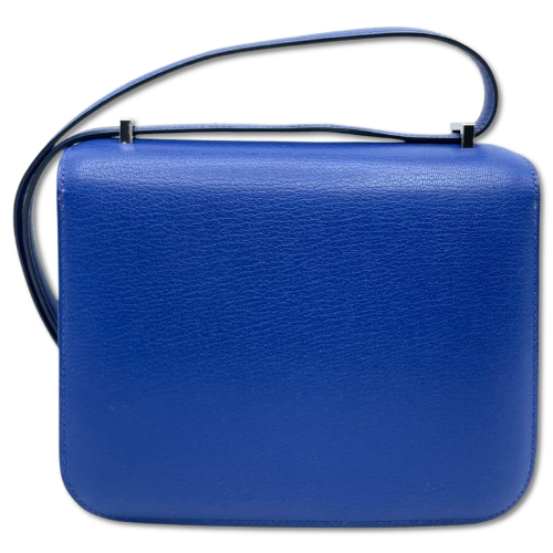 エルメス コンスタンスミニ 18 ブルーロイヤル シェーブル シルバー