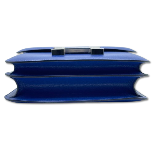 エルメス コンスタンスミニ 18 ブルーロイヤル シェーブル シルバー金具 W刻印