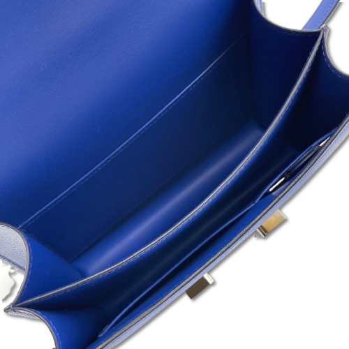 エルメス コンスタンスミニ 18 ブルーロイヤル シェーブル シルバー