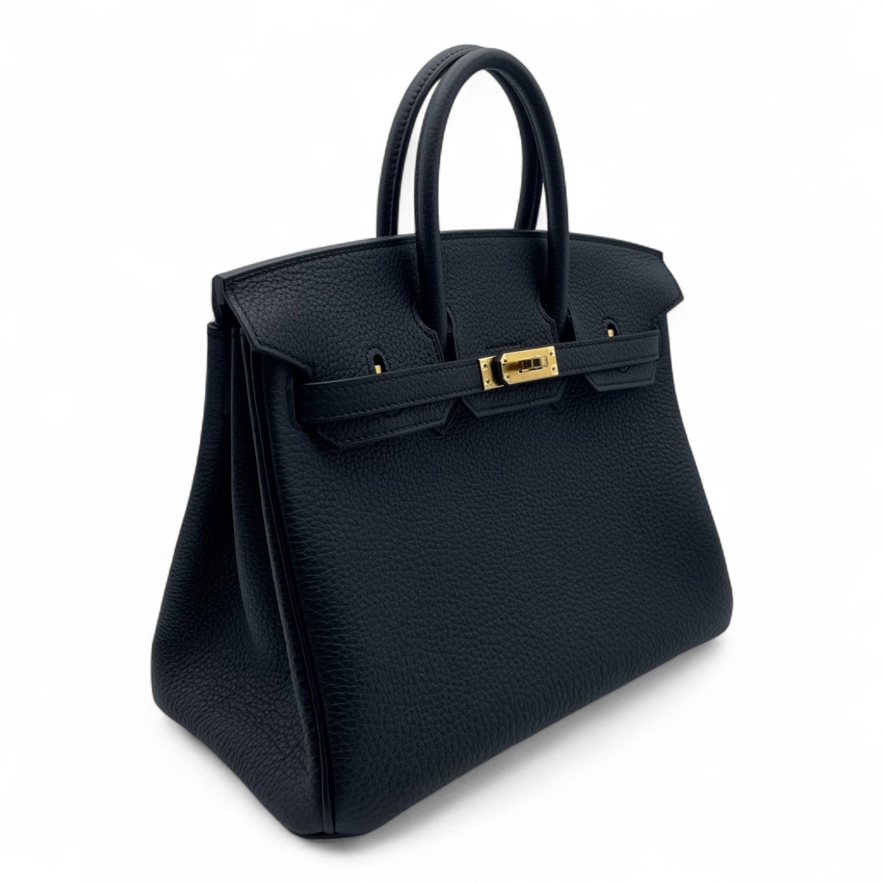 エルメス バーキン 25 ヴェルソ ノワール/ブルーサフィール トゴ ゴールド金具 W刻印