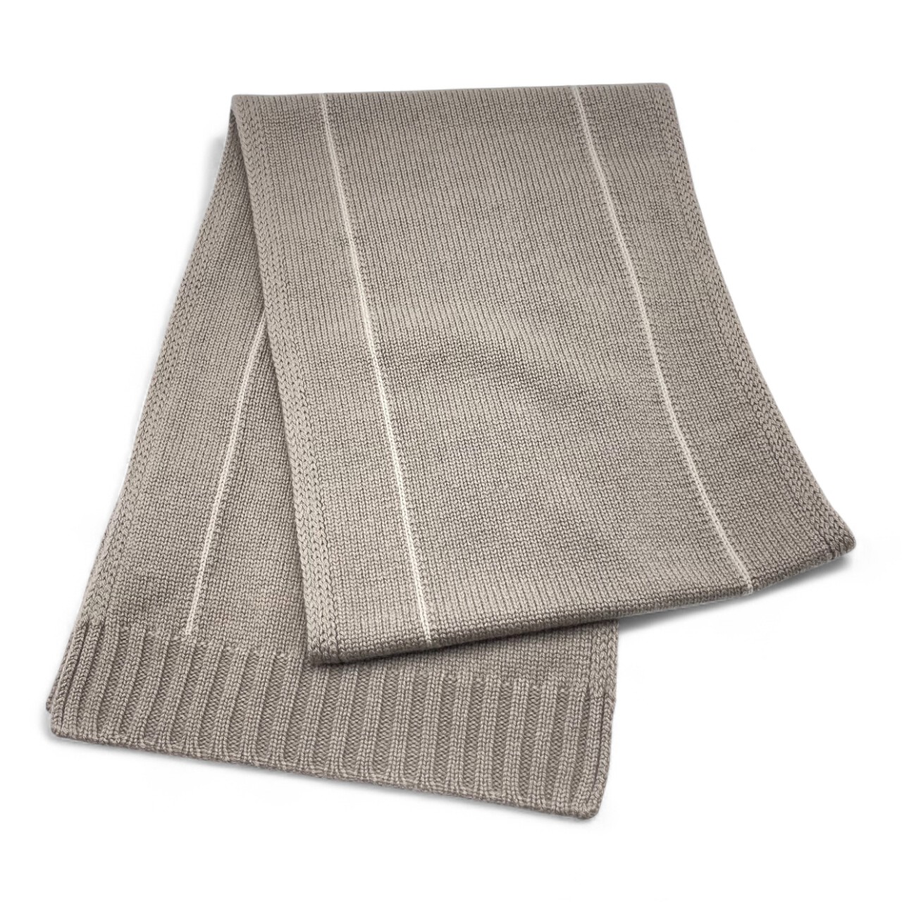 エルメス ニットマフラー マイヨン・トラセ 30×180 ベージュ カシミヤ