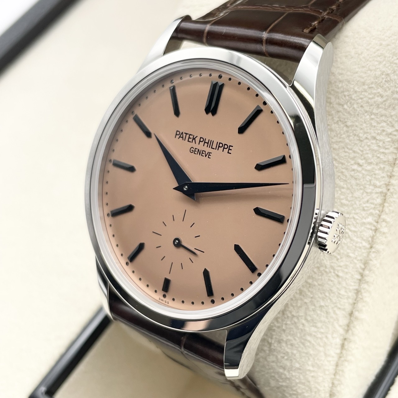 【定価7,550,000円】パテックフィリップ カラトラバ  6196P-001 サーモンピンク プラチナ 38mm