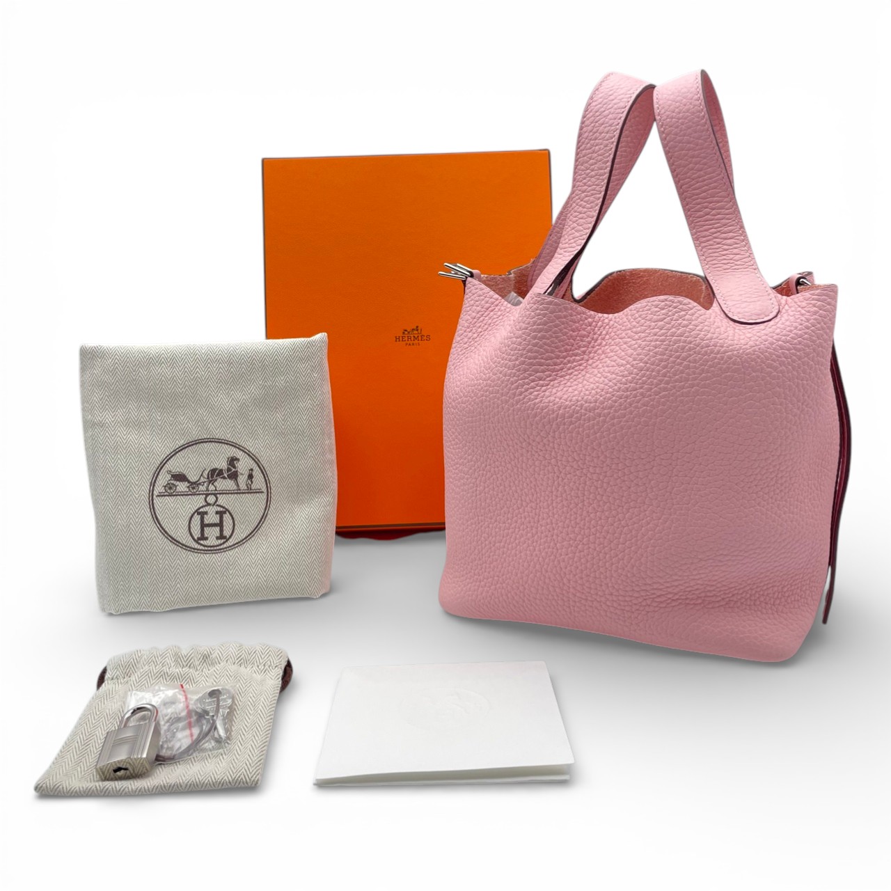 エルメス ピコタンロック PM ローズサクラ トリヨンクレマンス シルバー金具 U刻印