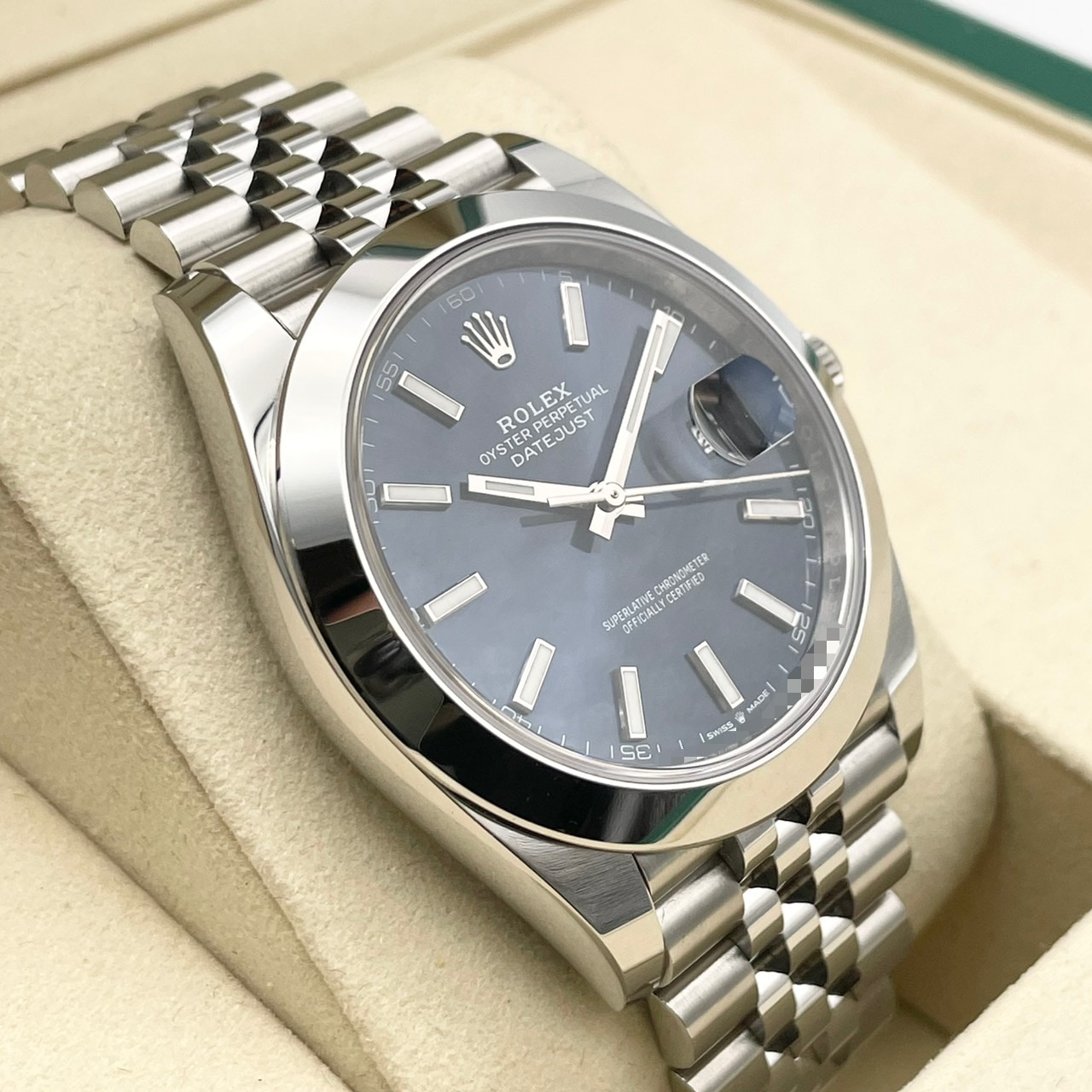 ロレックス デイトジャスト 126300 ブライトブルー ジュビリーブレス 41mm
