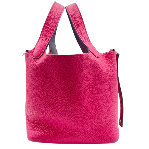 エルメス ピコタンロック PM フランボワーズ/ルージュセリエ  トリヨンクレマンス シルバー金具 Z刻印