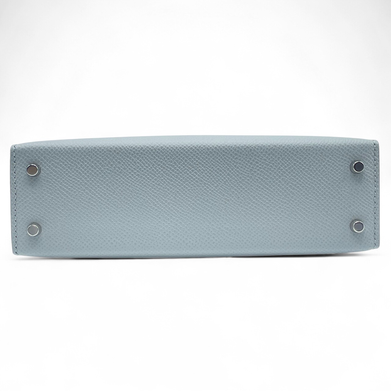 エルメス ミニケリー2 ブルーグラシエ エプソン シルバー金具 K