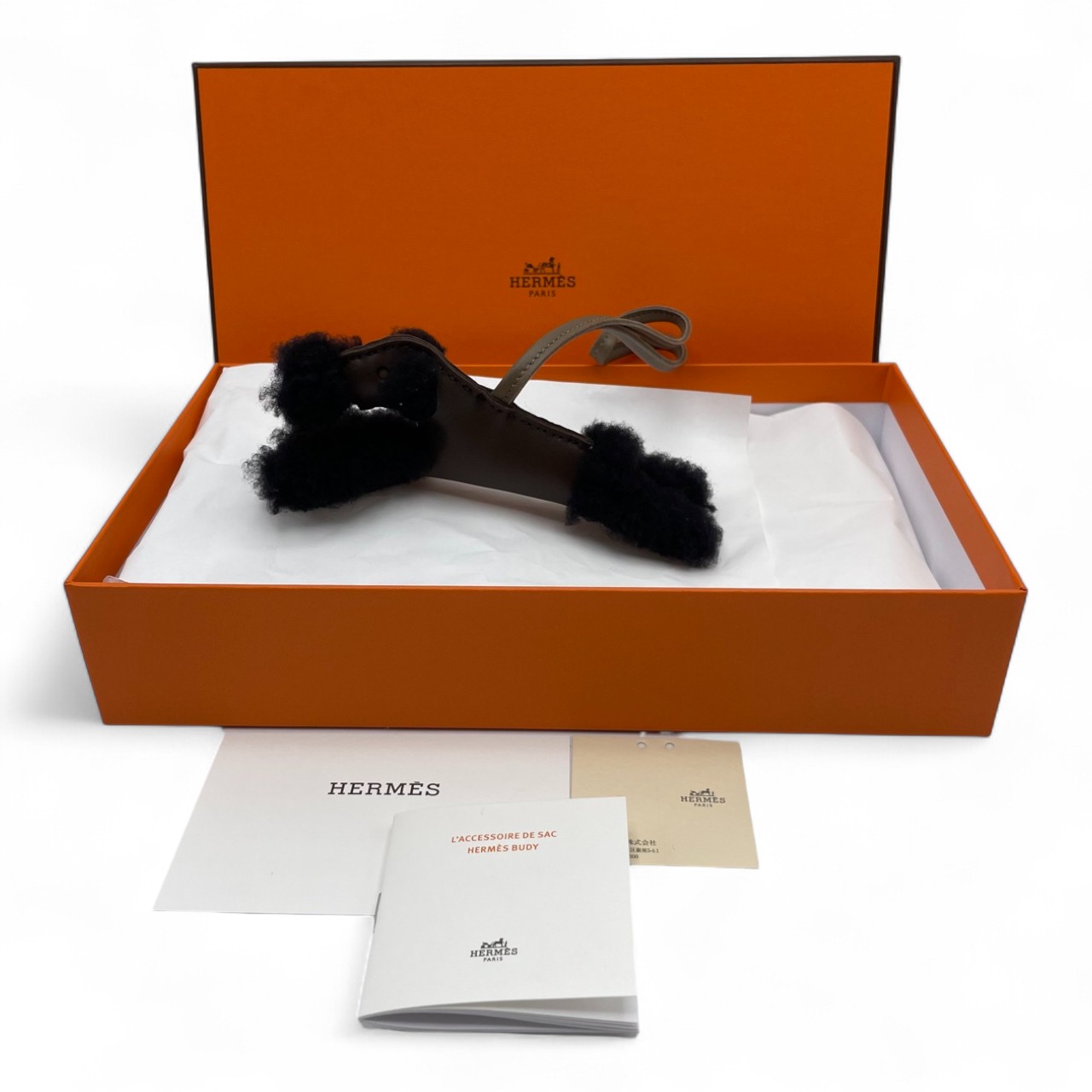 エルメス バディチャーム ノワール/クラフト アニューミロ W刻印