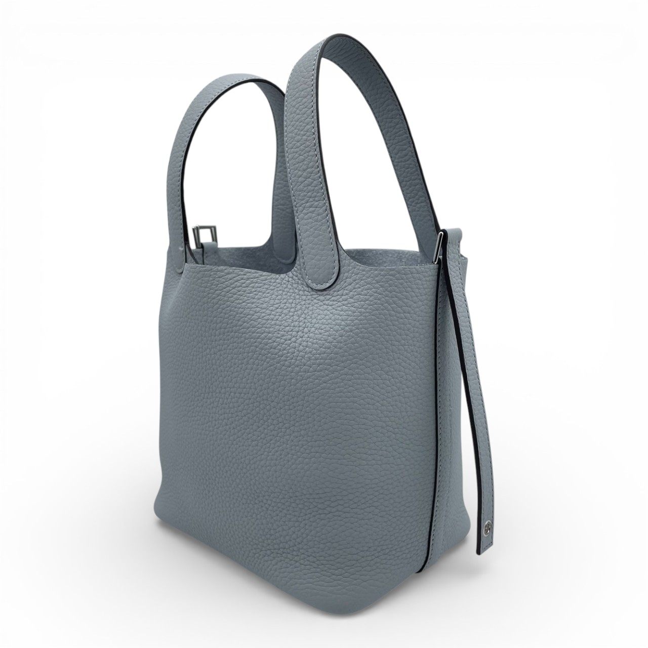 エルメス ピコタンロック PM ブルーグラシエ トリヨンクレマンス シルバー金具 K刻印