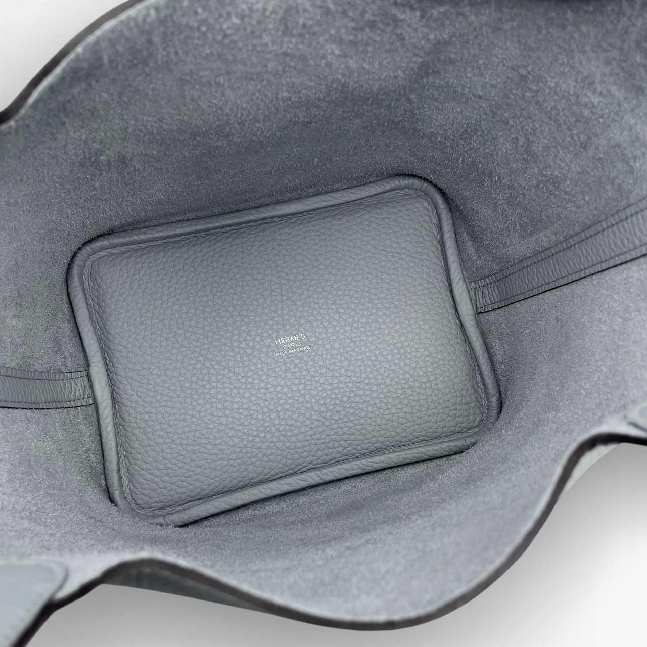 エルメス ピコタンロック PM ブルーグラシエ トリヨンクレマンス シルバー金具 K刻印