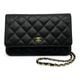シャネル チェーンウォレット AP0250 ブラック キャビアスキン ゴールド金具