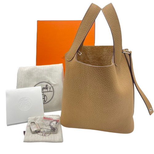 エルメス ピコタンロック PM ビスキュイ トリヨンクレマンス シルバー金具 U刻印