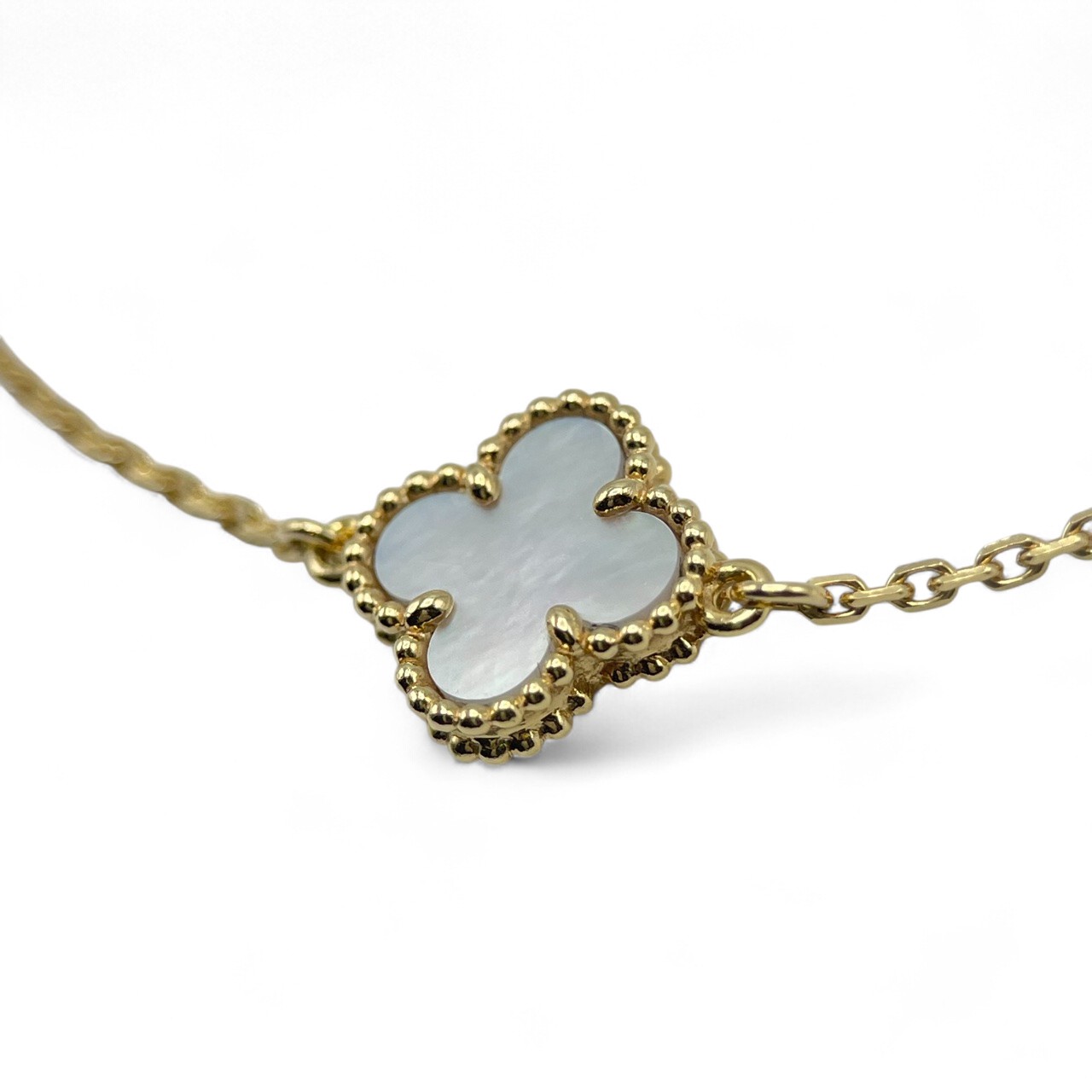 ヴァンクリーフ＆アーペル スウィート アルハンブラ ブレスレット VCARF68800 マザーオブパール イエローゴールド