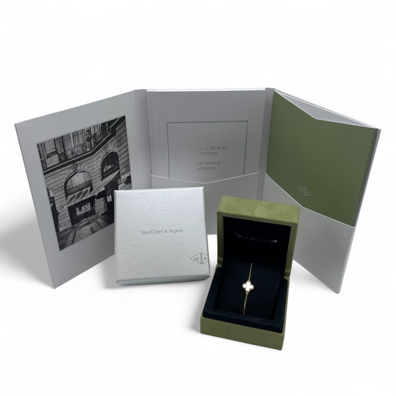 ヴァンクリーフ＆アーペル スウィート アルハンブラ ブレスレット VCARF68800 マザーオブパール イエローゴールド