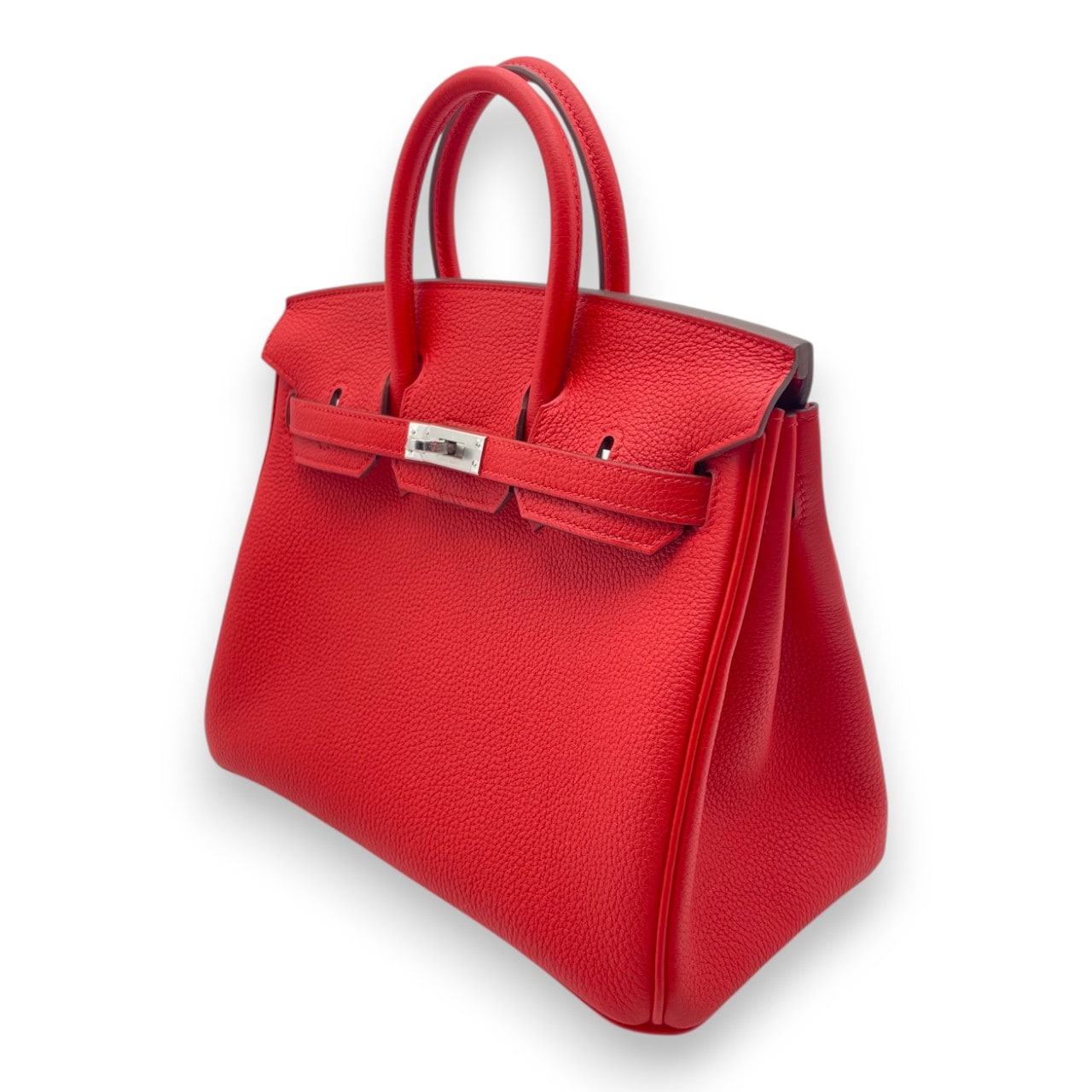 エルメス バーキン 25 ルージュドクール トゴ シルバー金具 K刻印