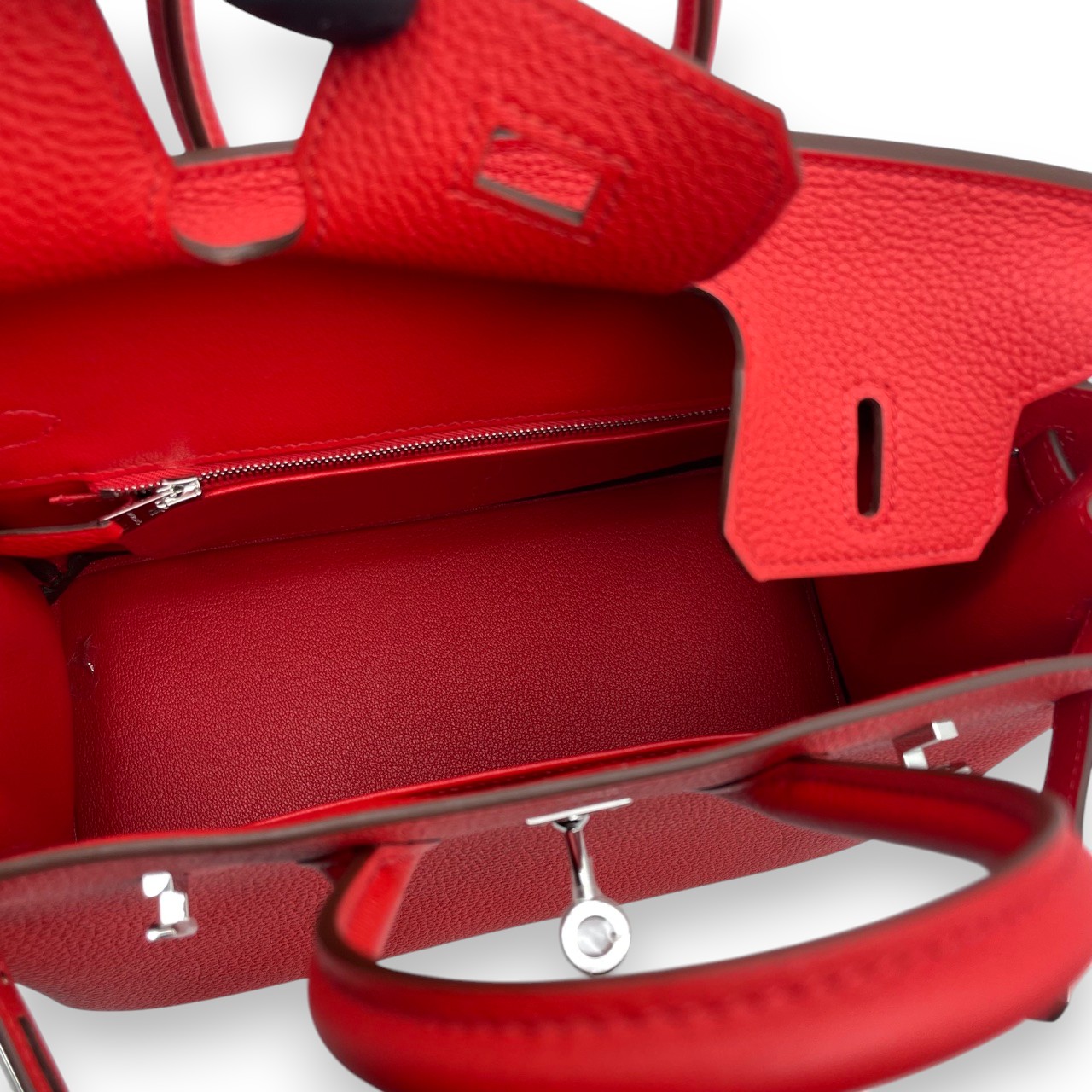 エルメス バーキン 25 ルージュドクール トゴ シルバー金具 K刻印