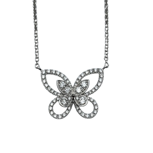 グラフ マルチバタフライシルエットペンダント ホワイトゴールド