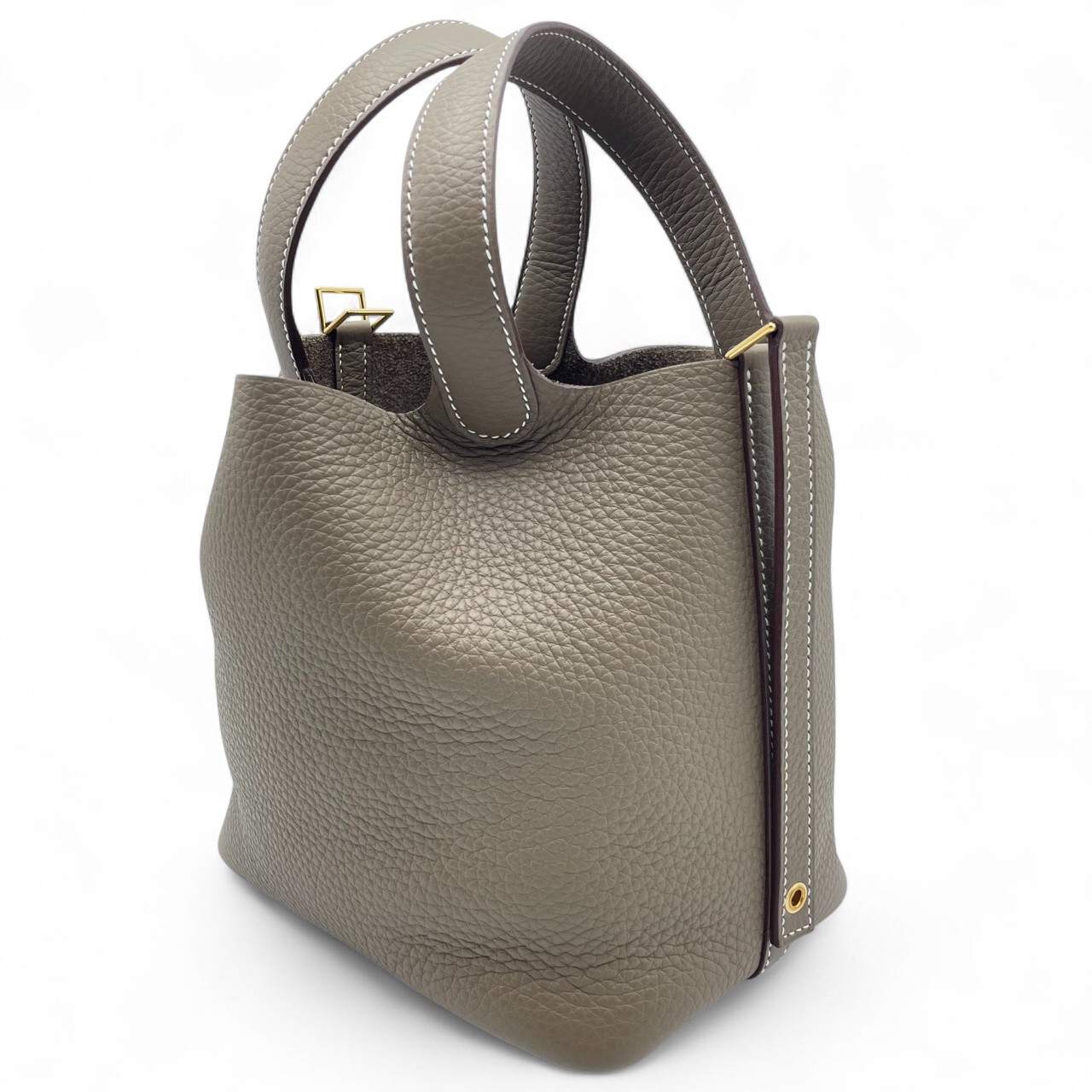 エルメス ピコタンロック PM エトゥープ トリヨンクレマンス ゴールド金具 K刻印