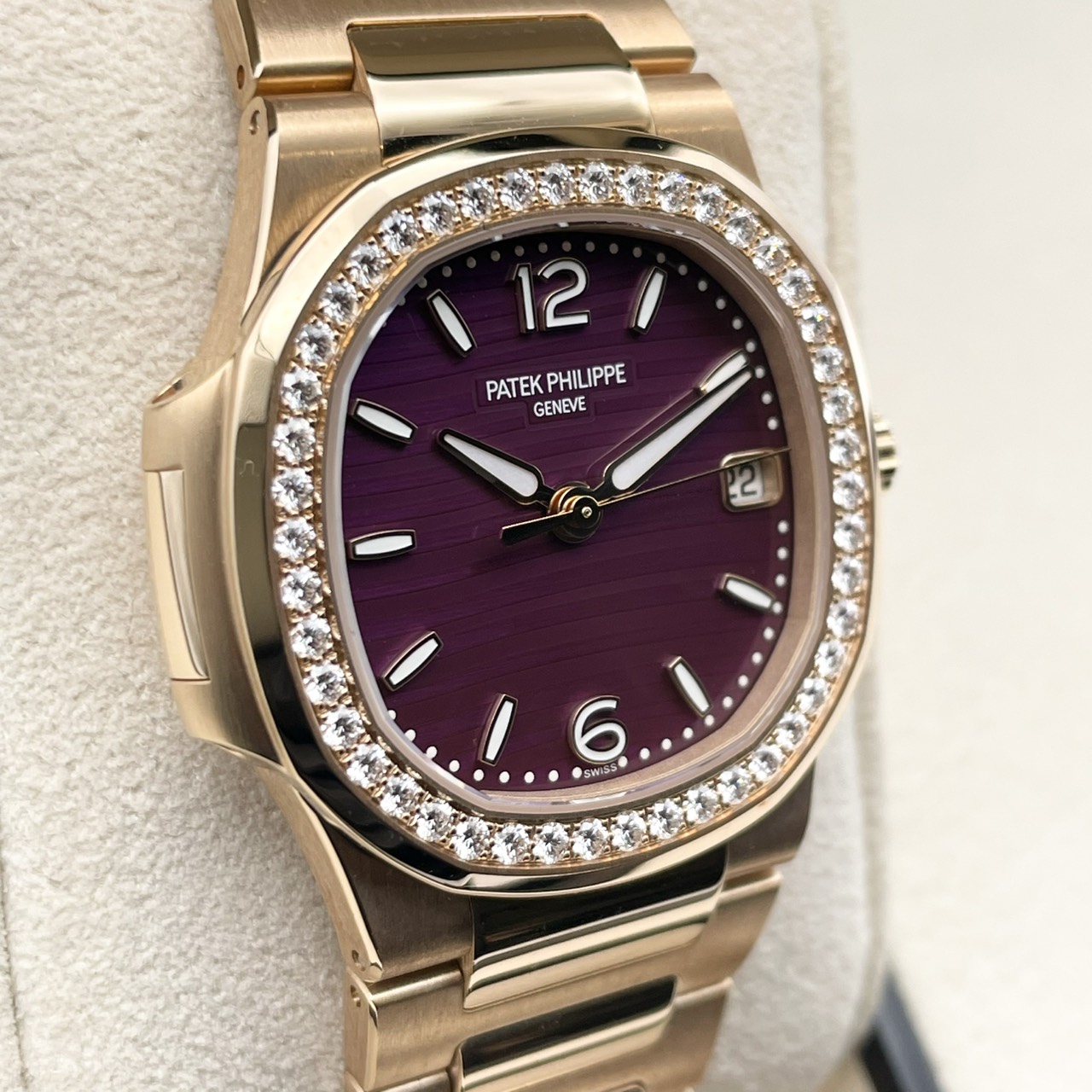 【箱・保証書完備】パテックフィリップ ノーチラス 7010R-013 パープル ローズゴールド 32㎜