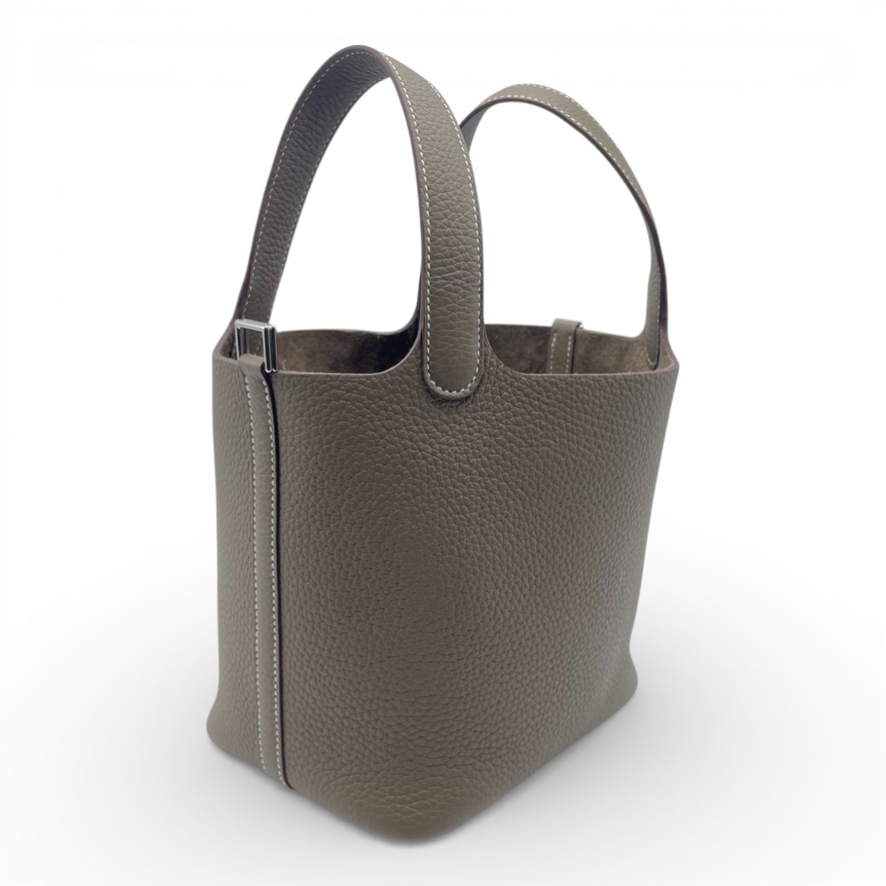 エルメス ピコタンロック PM エトゥープ トリヨンクレマンス シルバー金具 K刻印