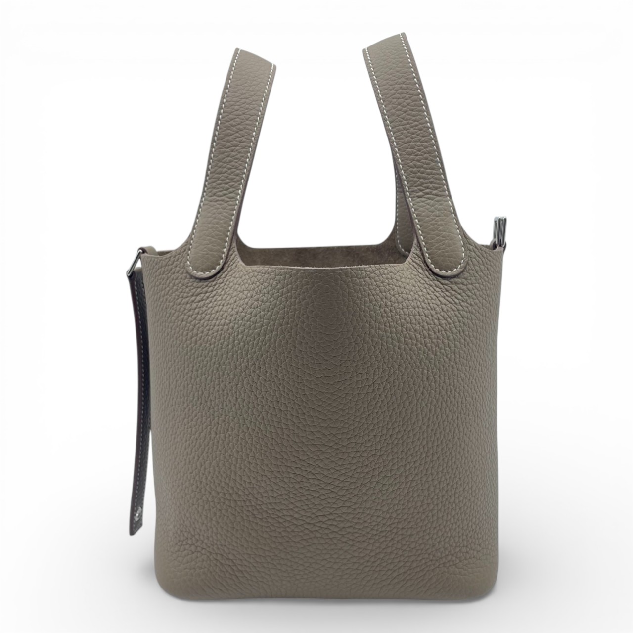 エルメス ピコタンロック PM エトゥープ トリヨンクレマンス シルバー金具 K刻印