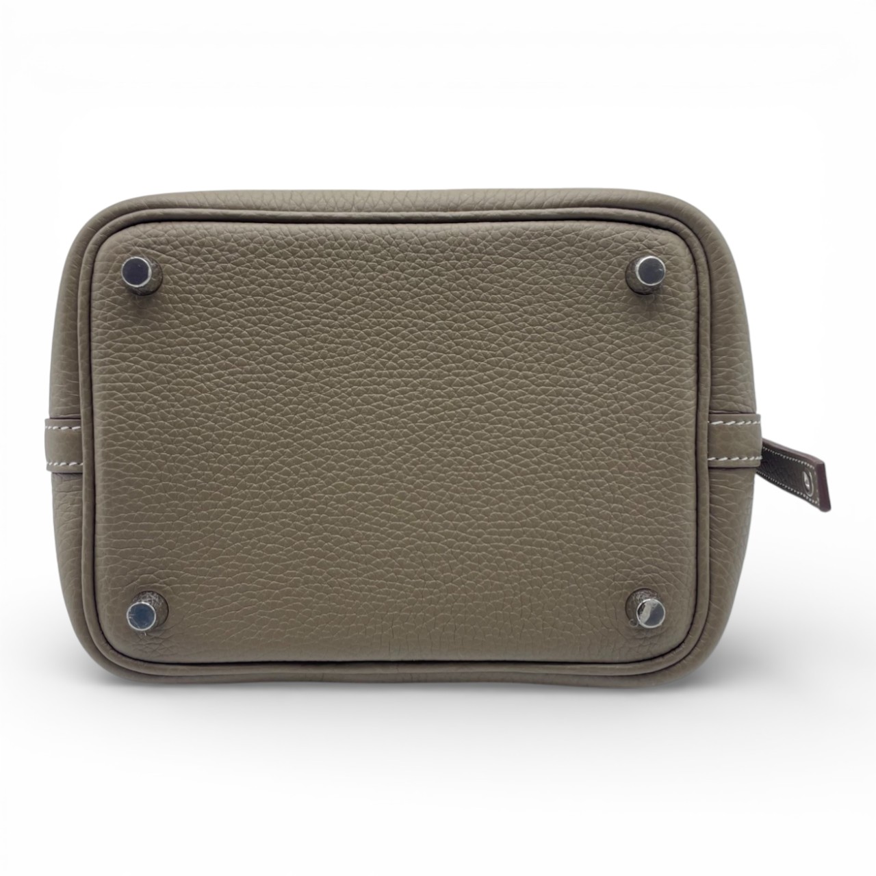 エルメス ピコタンロック PM エトゥープ トリヨンクレマンス シルバー金具 K刻印