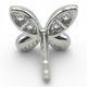 グラフ パヴェ バタフライ ダイヤモンド プティ スタッド ピアス RGE1563 シルバー ホワイトゴールド 