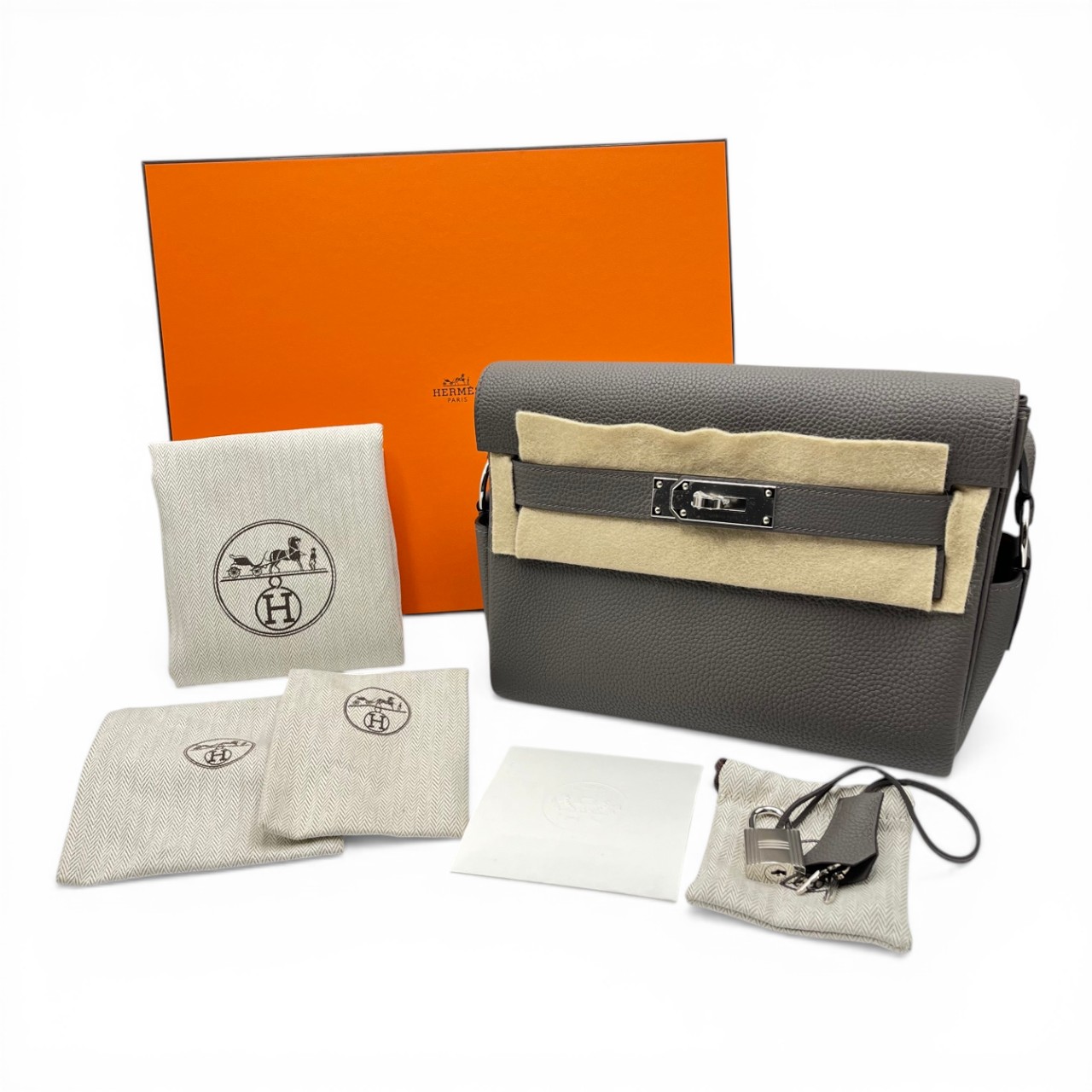 エルメス ケリーメッセンジャー PM グリエタン トゴ シルバー金具 G刻印