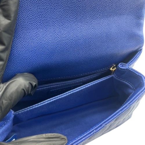 シャネル ココハンドル キャビアスキン ブルー - ブランド品専門店