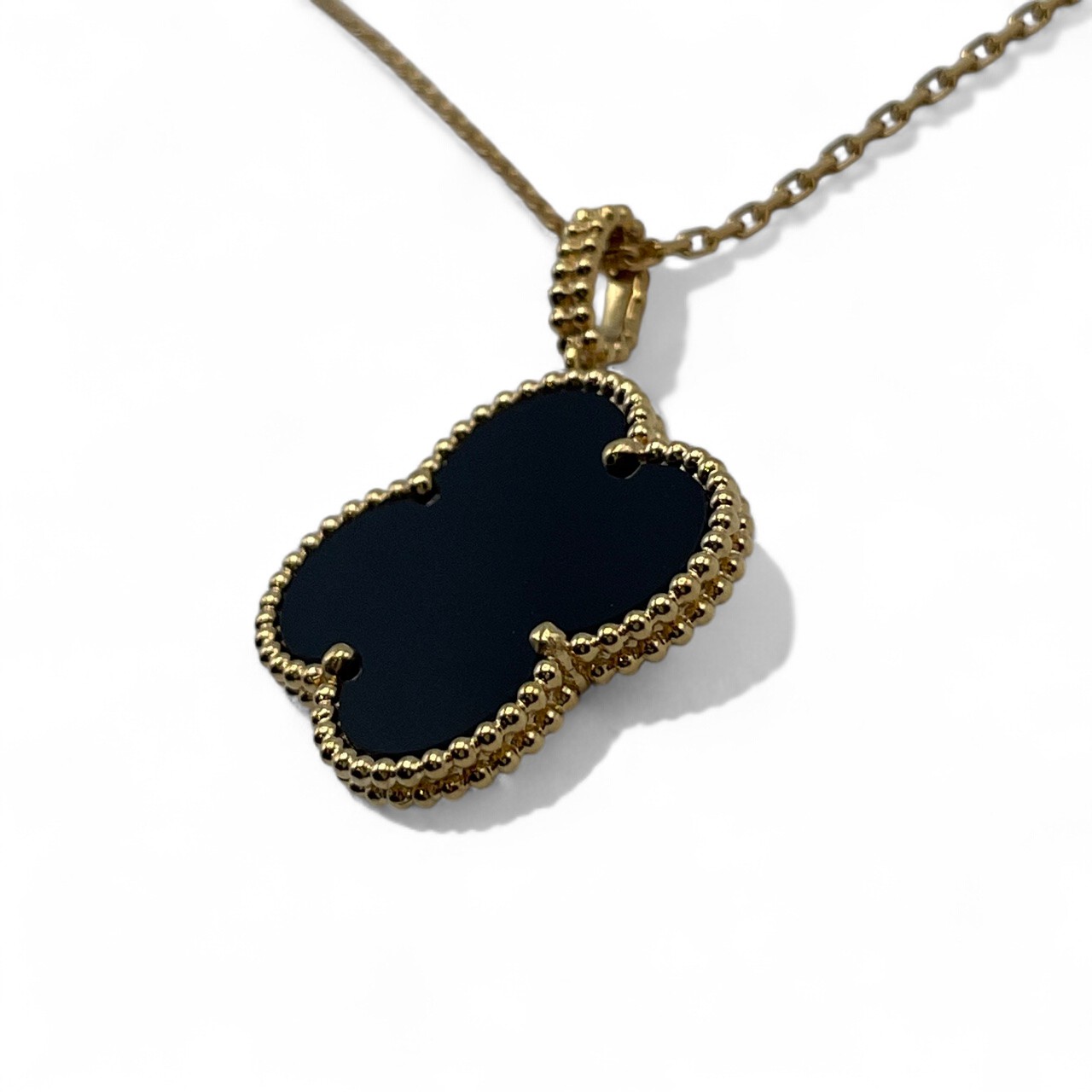 ヴァンクリーフ＆アーペル マジックアルハンブラ ネックレス VCAR049M00 オニキス イエローゴールド