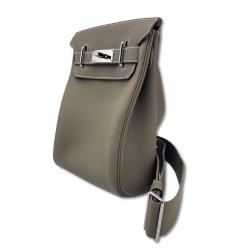 エルメス ケリーアッカド PM エトゥープ トゴ シルバー金具 K刻印