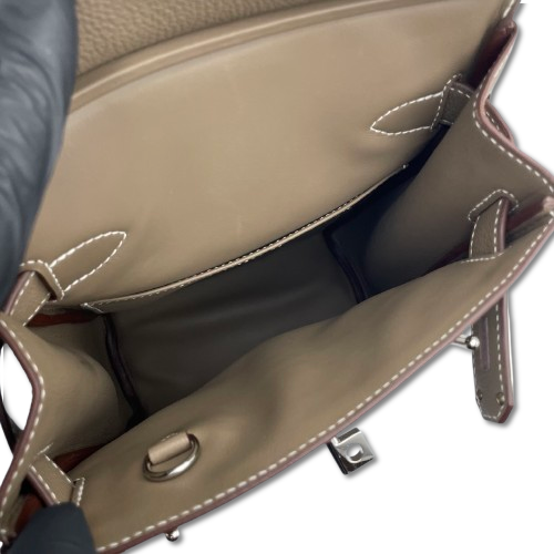 エルメス ケリーアッカド PM エトゥープ トゴ シルバー金具 K刻印