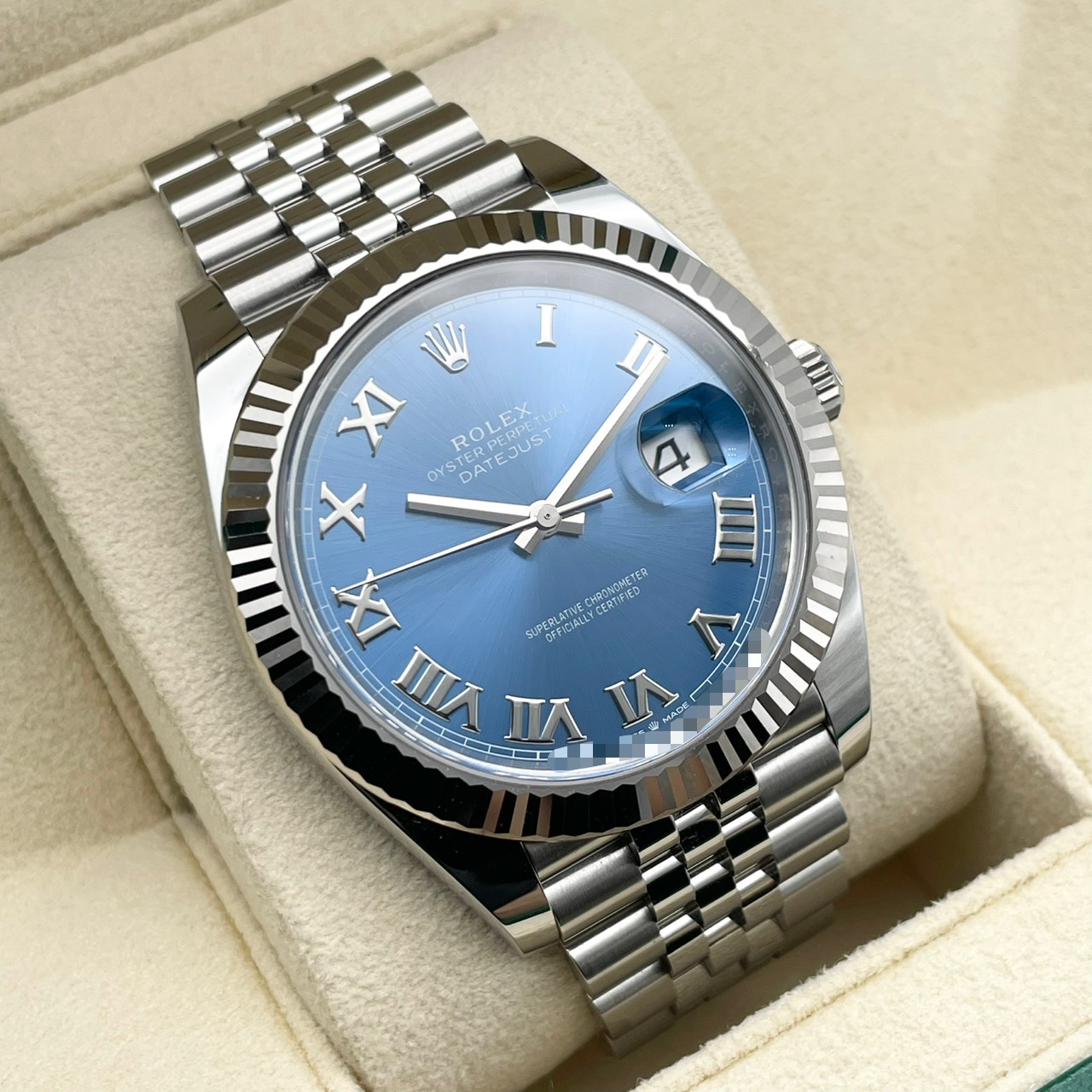 ロレックス デイトジャスト 126334 アズーロブルー ローマン ジュビリーブレス 41ｍｍ