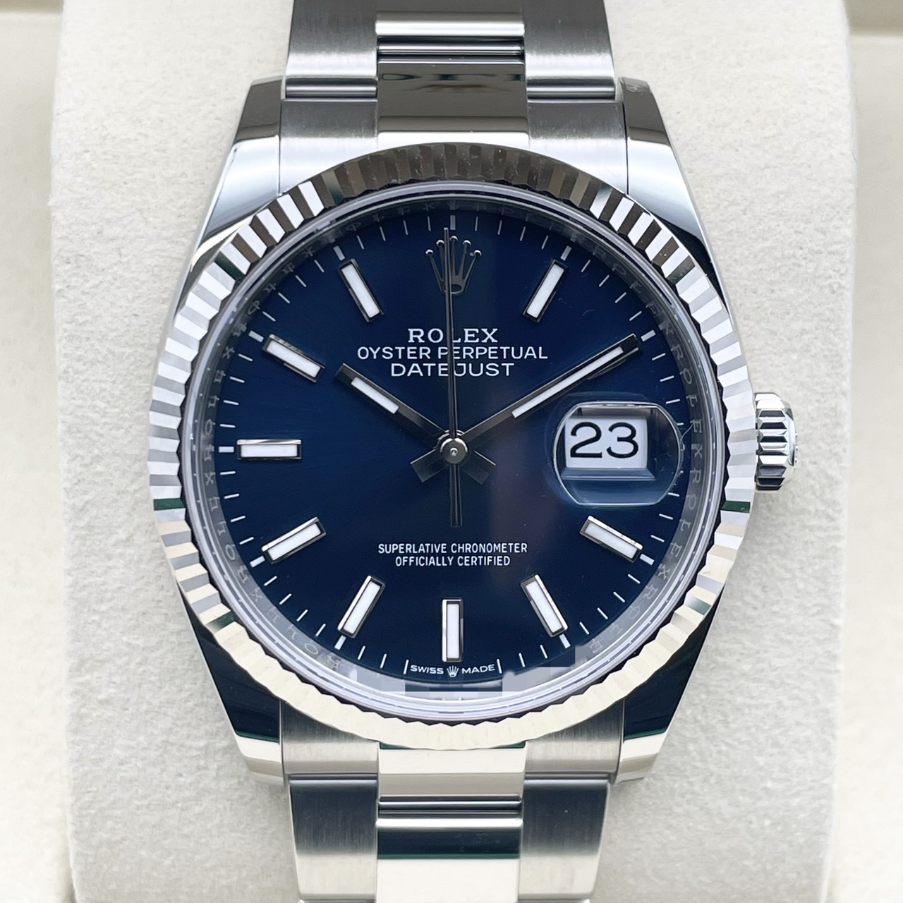 【保証書日付2026年1月！】 ロレックス デイトジャスト 126234 ブライトブルー 36mm