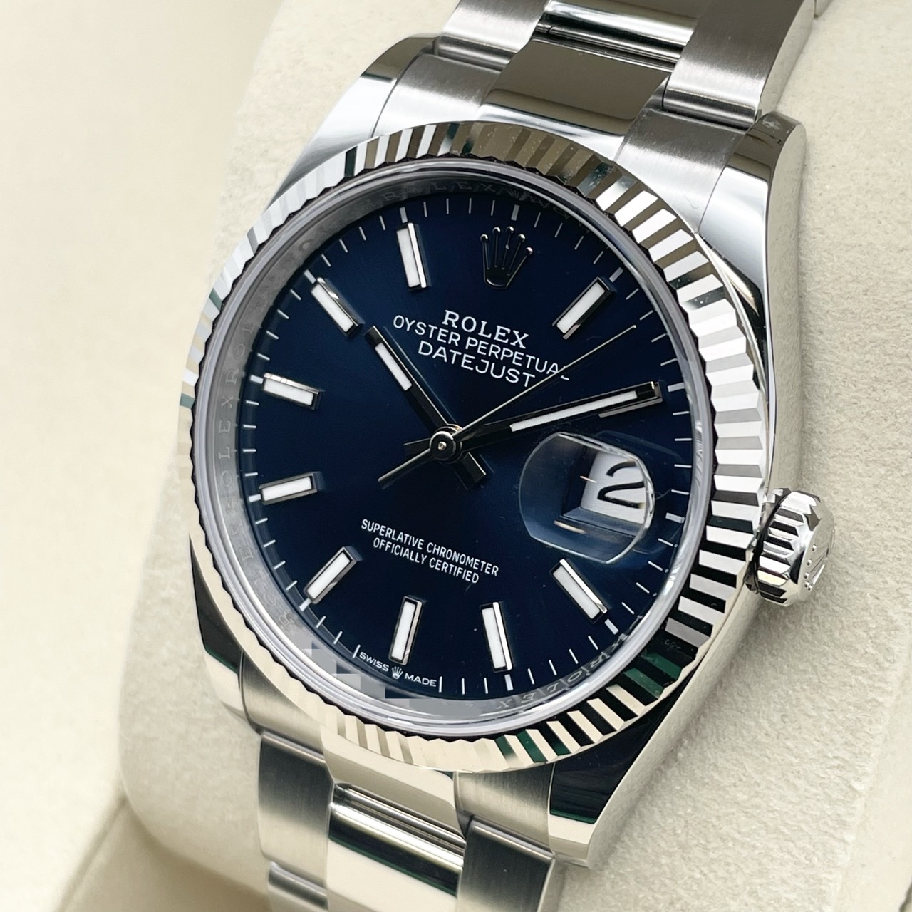 【保証書日付2026年1月！】 ロレックス デイトジャスト 126234 ブライトブルー 36mm