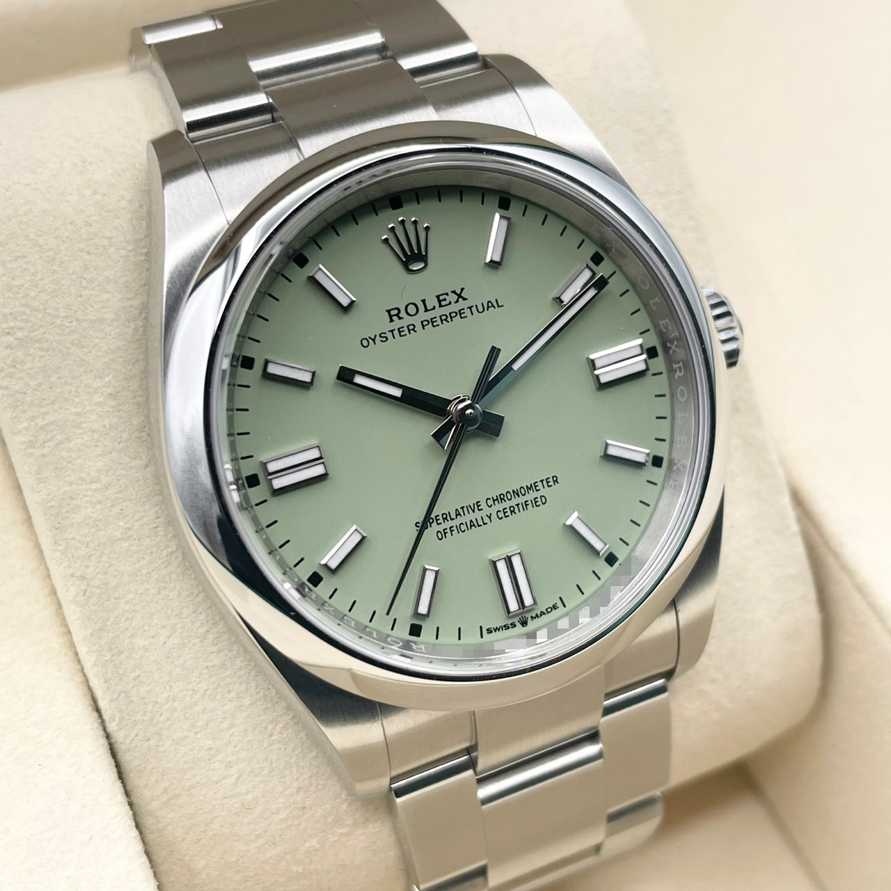 ロレックス オイスターパーペチュアル 126000 ピスタチオグリーン ステンレスチール 36mm