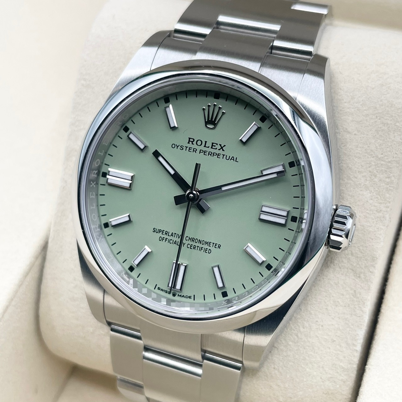 ロレックス オイスターパーペチュアル 126000 ピスタチオグリーン ステンレスチール 36mm