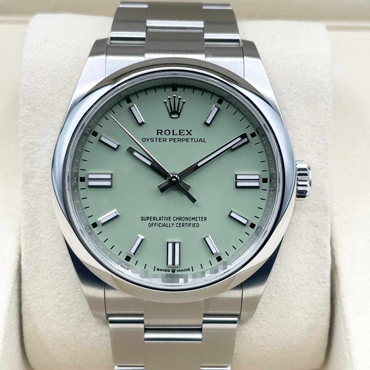 ロレックス オイスターパーペチュアル 126000 ピスタチオグリーン ステンレスチール 36mm