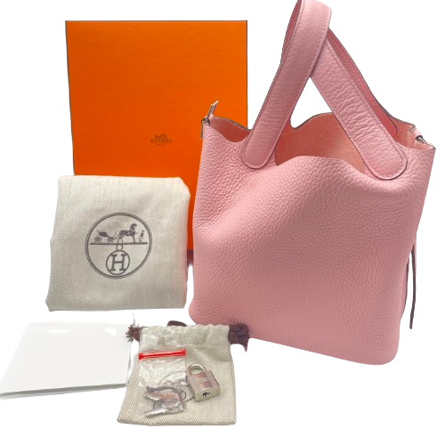 エルメス ピコタンロック PM  ローズサクラ トリヨンクレマンス  シルバー金具 B刻印