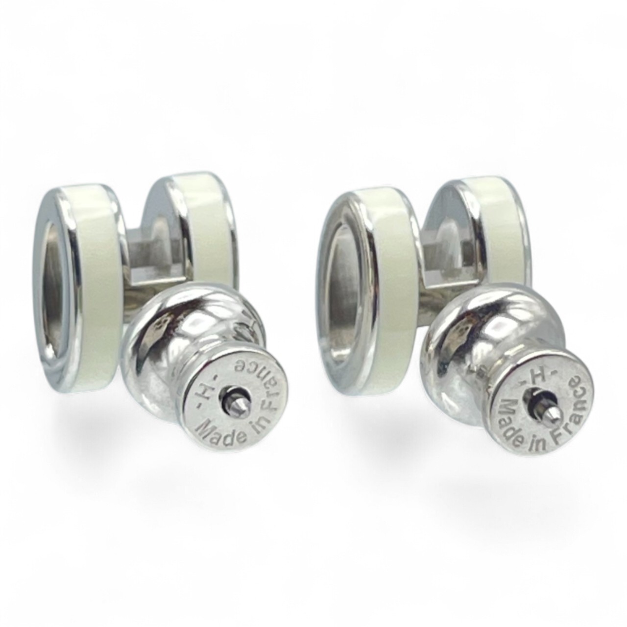 エルメス ポップアッシュ ミニサイズ ホワイト/シルバー シルバー金具