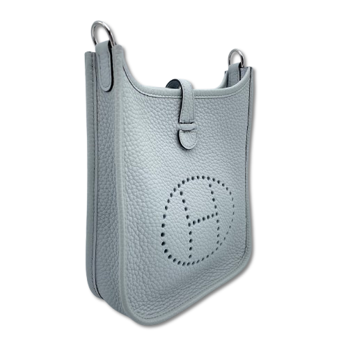 エルメス ミニエヴリン アマゾーヌ TPM ブルーペール トリヨンクレマンス シルバー金具 B刻印