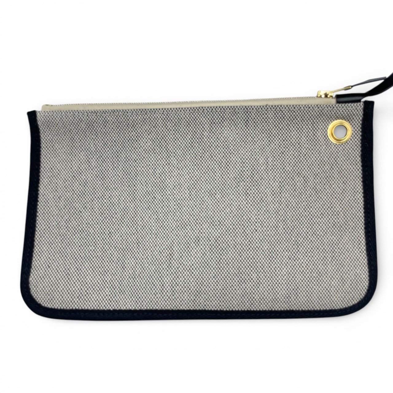 エルメス エールバッグジップ 31 PM ノワール トワルアッシュ ゴールド金具 K刻印