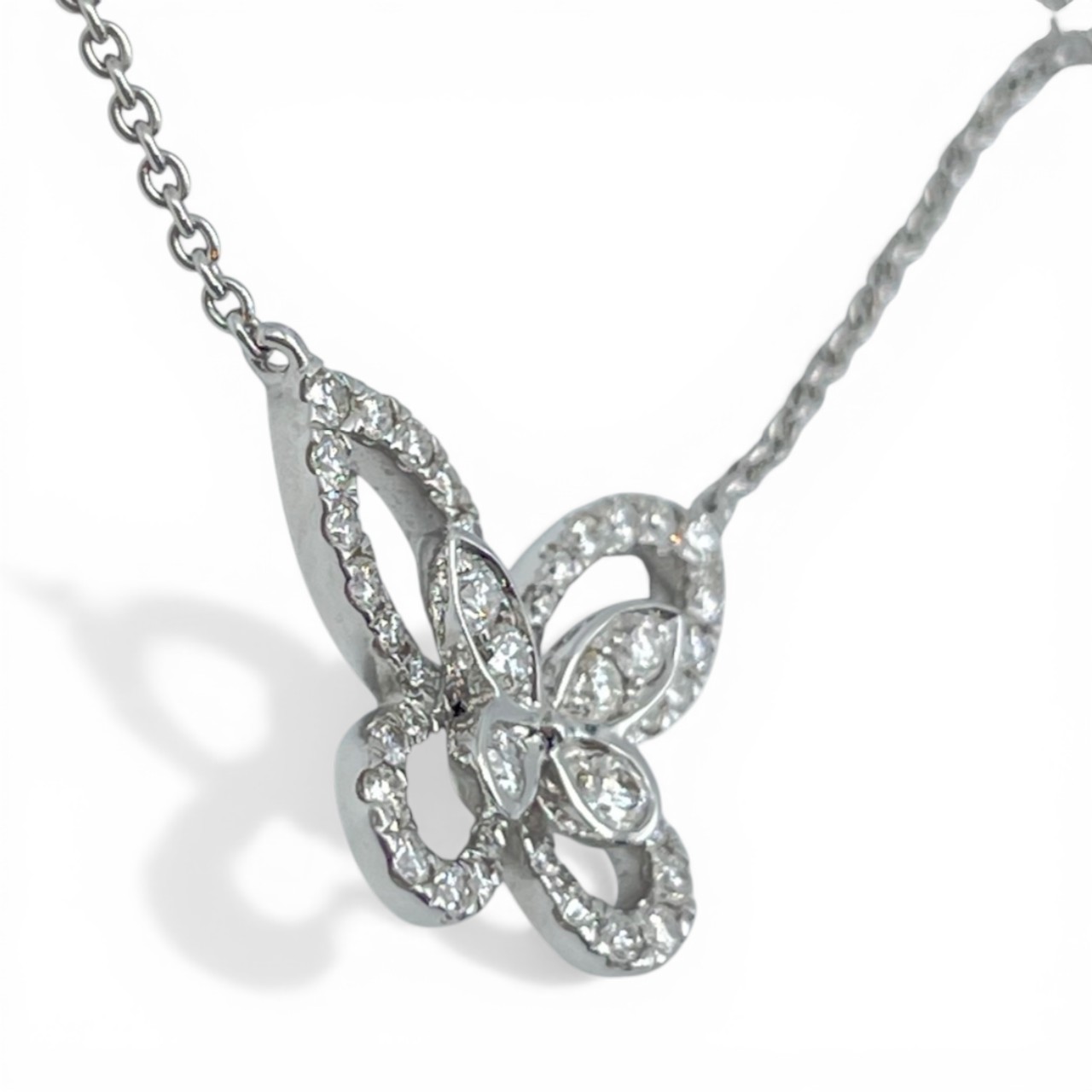 グラフ マルチ バタフライ シルエット ダイヤモンド ペンダント RGP746 K18 ホワイトゴールド