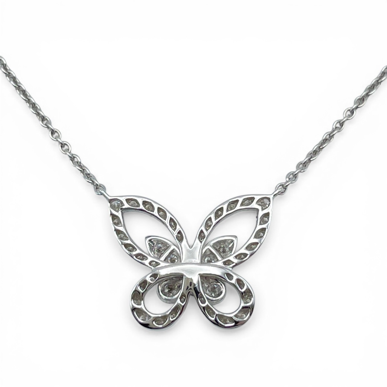 グラフ マルチ バタフライ シルエット ダイヤモンド ペンダント RGP746 K18 ホワイトゴールド