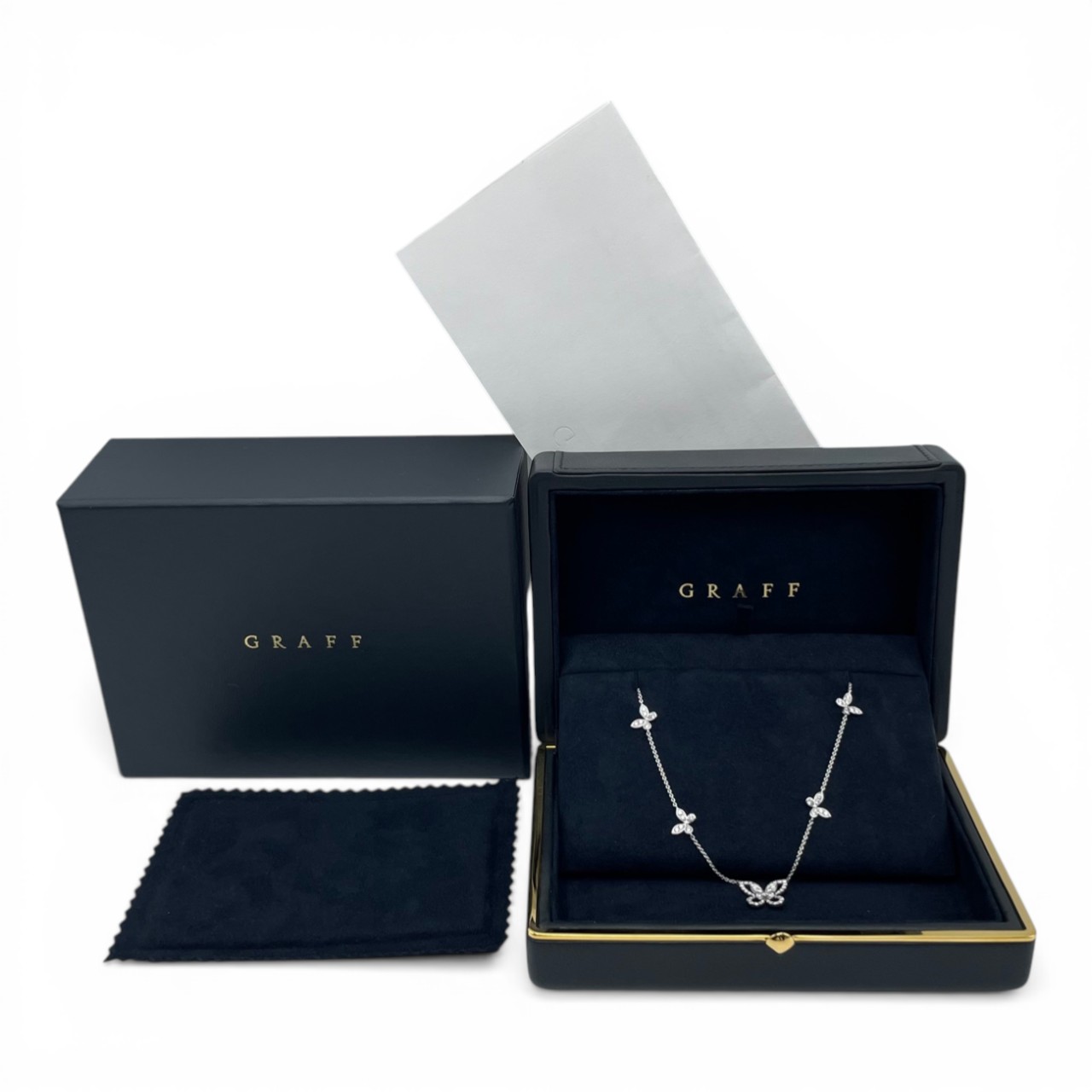 グラフ マルチ バタフライ シルエット ダイヤモンド ペンダント RGP746 K18 ホワイトゴールド