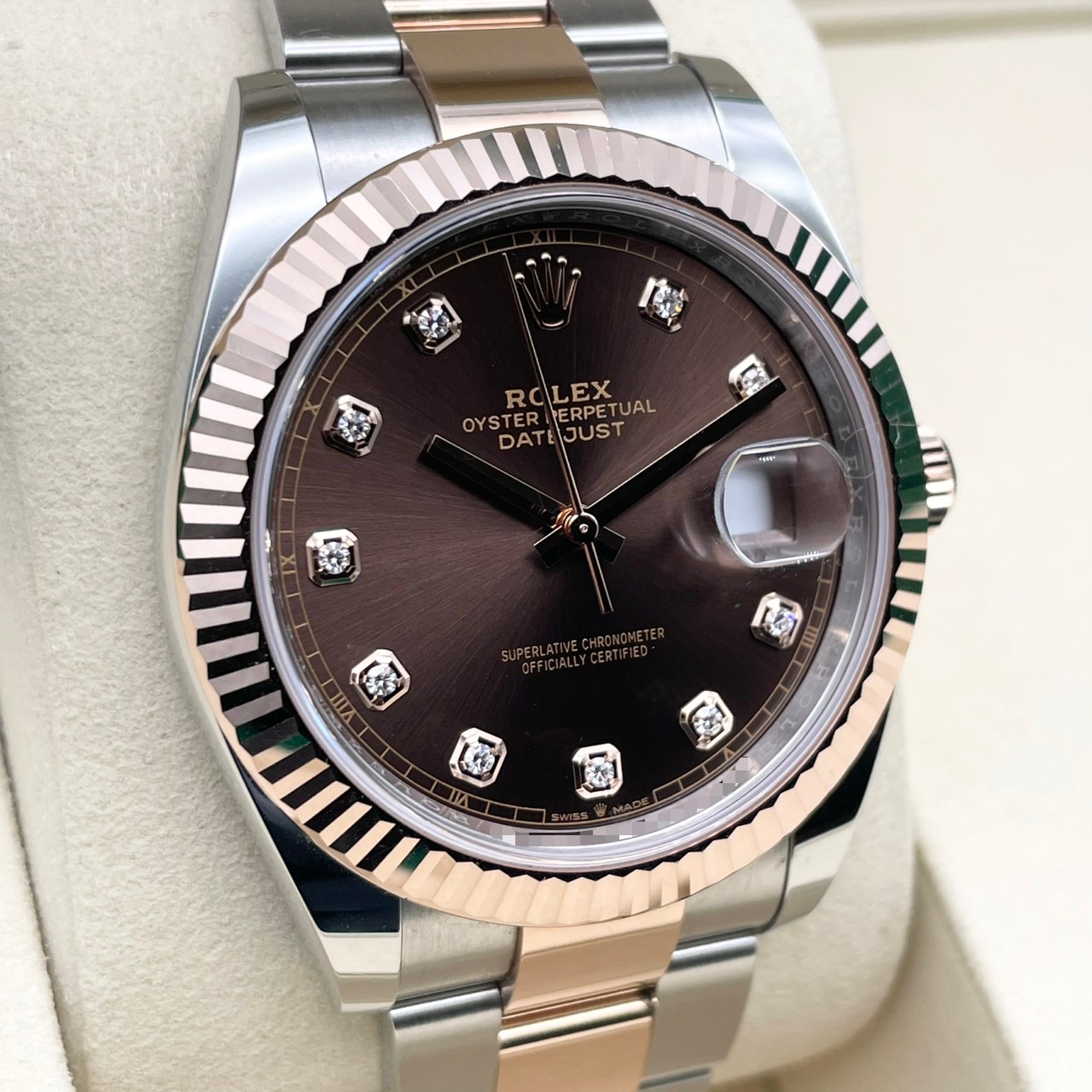 ロレックス デイトジャスト 126331G チョコレート オイスターブレス 41mm