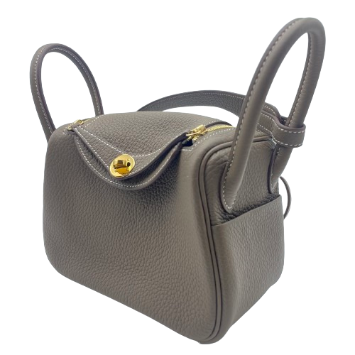 【現金特価あり】エルメス リンディ ミニ エトゥープ トリヨンクレマンス ゴールド金具 U刻印